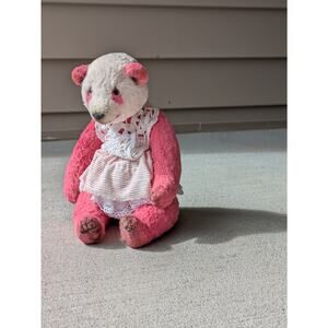Collectors Stuffed Art Pink Panda Bear Aleksandra Nelina Rosalie OAK